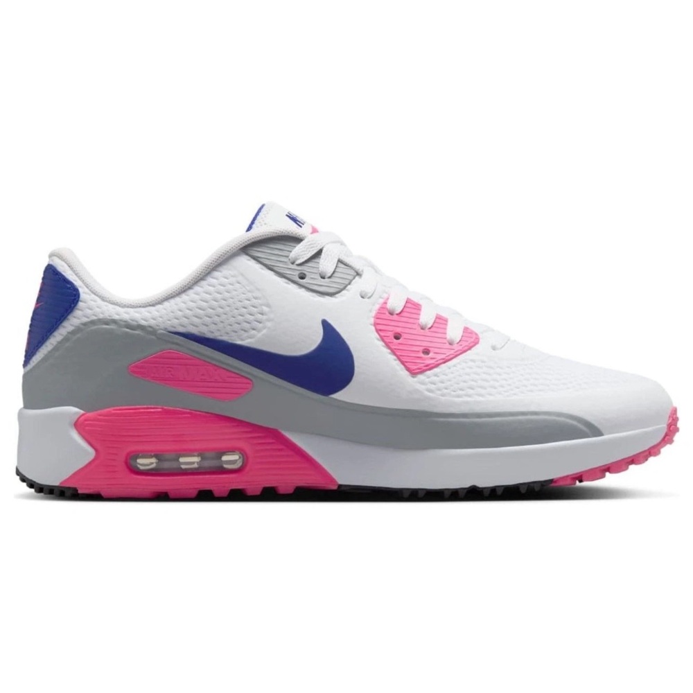 Nike men’s 15 NIB Air Max 90 G White and Pink golf shoes